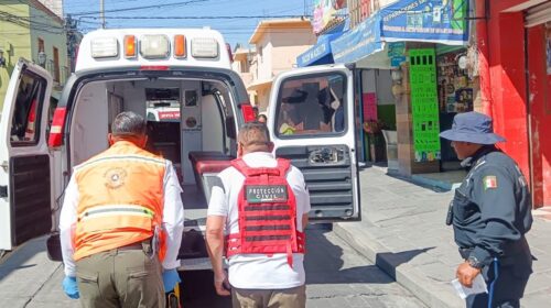 Policía municipal y Protección Civil de Huamantla atienden con prontitud atropellamiento de mujer motociclista