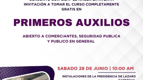 Lázaro Cárdenas ofrece curso gratuito de Primeros Auxilios para la ciudadanía