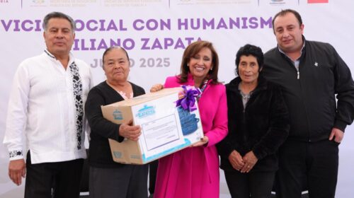 Entrega gobernadora Lorena Cuéllar 400 insumos a familias, donados por jóvenes del programa “Servicio Social con Humanismo”