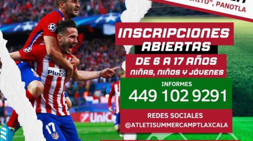 ¡Últimos días para inscribirte al Summer Camp del Atlético de Madrid con sede en Panotla!