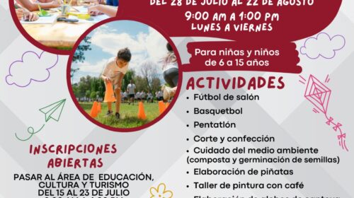 Panotla invita a niñas y niños a disfrutar los Cursos de Verano 2025