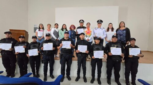 Reconocen a elementos de Seguridad Pública de Tetlanohcan por concluir capacitación en Derechos Humanos