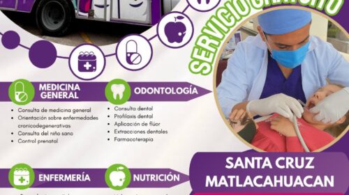 Brindará servicios gratuitos la Unidad Móvil de Atención Médica en Tetlanohcan