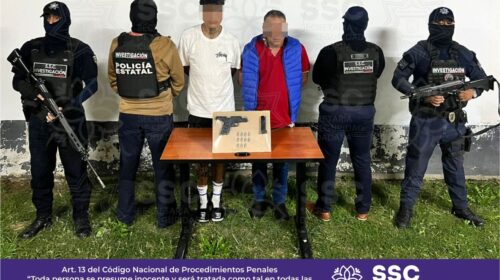 Detiene SSC a dos sujetos por portación ilegal de arma de fuego