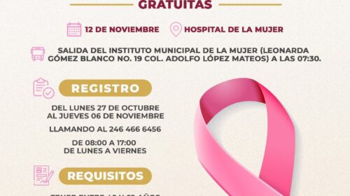 Gobierno municipal de Tlaxcala y UNEME protegen la salud de las mujeres con mastografias gratuitas