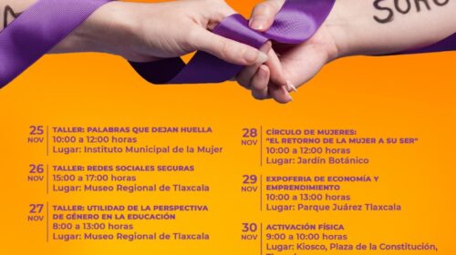 Gobierno municipal de Tlaxcala invita a las actividades por los 16 días de activismo contra la violencia de género