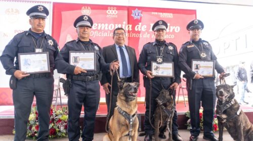 Una más de Arnulfo Alva, ‘El Che’: se jubilan Oficiales Caninos de Apizaco