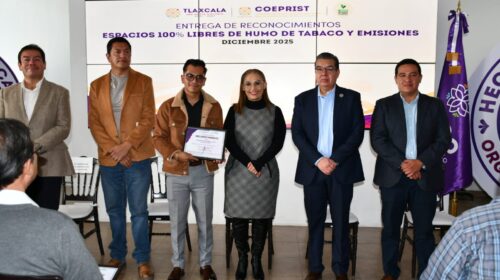 Tlaxcala certifica 16 parques públicos como espacios 100% libres de humo de tabaco y emisiones