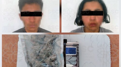 Detiene SSC a dos personas por delitos contra la salud en Chiautempan