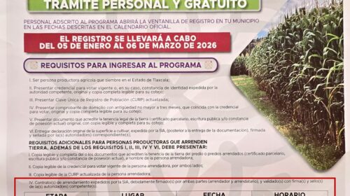 Invitan a productores de Panotla a registrarse en el programa Paisa 2026