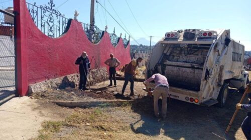 Gobierno de Totolac realizó faena integral de servicios públicos en San Miguel Tlamahuco
