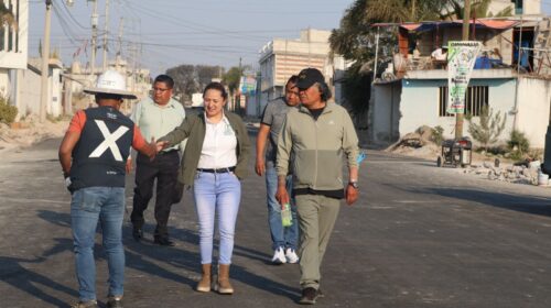 Supervisa Ana Lucía Arce avance de ampliación de carretera a San Isidro Buensuceso