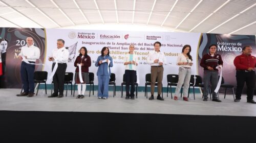 La presidenta Claudia Sheinbaum y la gobernadora Lorena Cuéllar inauguran la ampliación del CBTIS 153 en San Pablo del Monte