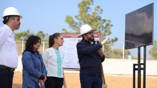 La presidenta Claudia Sheinbaum y la gobernadora Lorena Cuéllar supervisan avances en plantas de tratamiento en Tlaxco