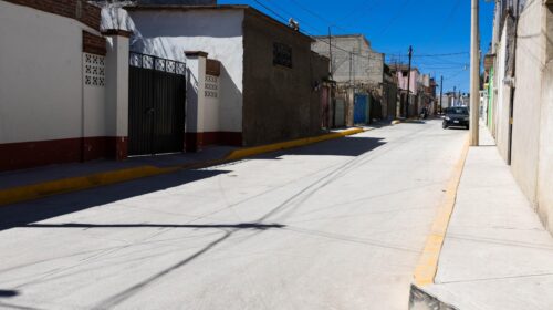 Gobierno Municipal realiza rehabilitación con concreto hidráulico en calle 16 de Septiembre, en el barrio de San Lucas