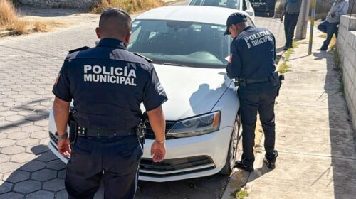 Acción oportuna de la policía municipal de Tlaxcala permite recuperar vehículo con reporte de robo