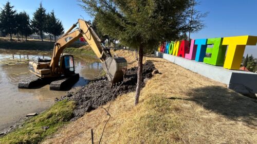 Histórica intervención en el jagüey de Santa Rosa marca el arranque del proyecto ambiental y productivo más importante del año en Tetlanohcan
