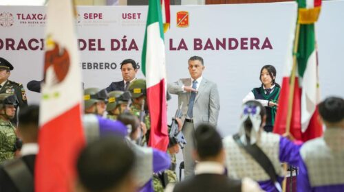 Asiste alcalde Alfonso Sánchez García a la conmemoración del Día de la Bandera en ceremonia oficial