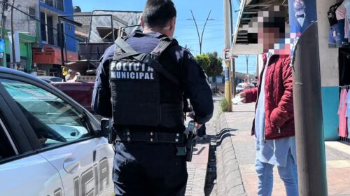 Policía municipal de Tlaxcala atiende reporte sobre la presunta existencia de artefacto explosivo en la central de autobuses que resultó falsa alarma