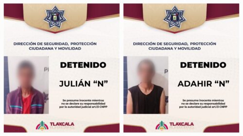 Policía municipal de Tlaxcala atiende reportes ciudadanos y detiene a dos personas por alterar el orden público