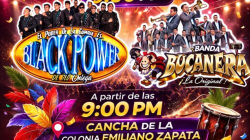 ¡GRATIS! Mañana Black Power prenderá el gran baile de remate del Carnaval de #Panotla; invita el presi Idelfonso Carro