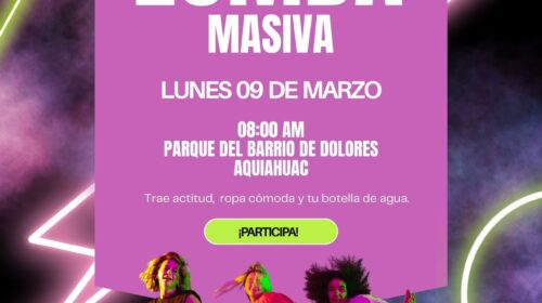 Gobierno de Tetlanohcan invita a Zumba Masiva gratuita en conmemoración del Día Internacional de la Mujer