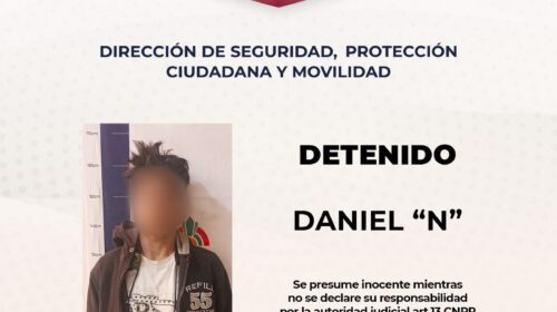 Trabajo conjunto entre policía municipal de Tlaxcala y vecinos vigilantes permite detención en Adolfo López Mateos