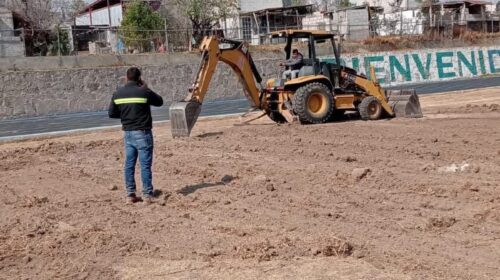 Huamantla fortalece su infraestructura deportiva con la construcción de nuevas canchas en la unidad deportiva