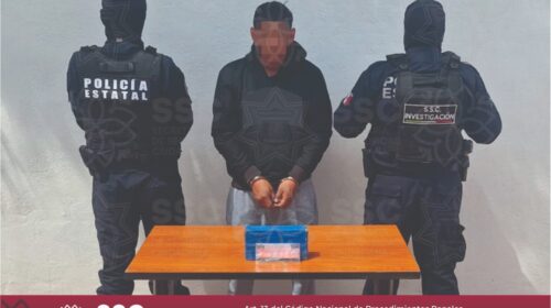 Detiene Secretaría de Seguridad Ciudadana a sujeto por posesión de narcóticos en Tlaxcala
