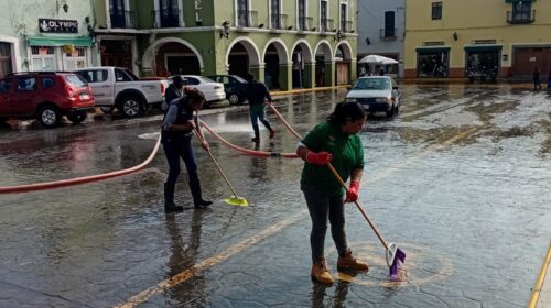 Brigadas de servicios municipales y Capamh alistan Huamantla para Semana Santa