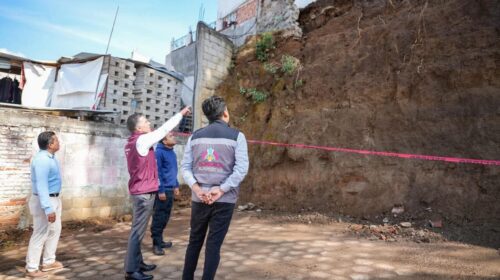 Supervisa alcalde Alfonso Sánchez García avances en la rehabilitación de zonas afectadas por granizada