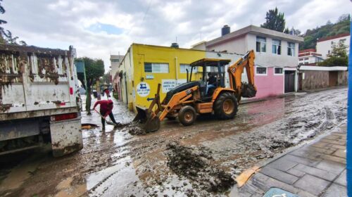 Sin afectaciones graves gracias a trabajo preventivo, gobierno municipal de Tlaxcala responde a lluvias este lunes