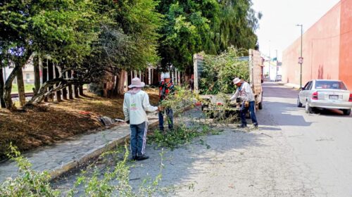 Chiautempan refuerza limpieza de espacios públicos; Blanca Angulo impulsa acciones permanentes