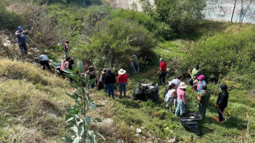 Conagua realizó la 20ª Jornada de limpieza en la barranca Acuayecatl en La Magdalena Tlaltelulco, Tlaxcala