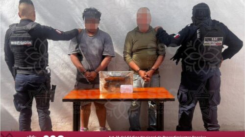 Detiene Secretaría de Seguridad Ciudadana a dos sujetos por portación ilegal de arma de fuego