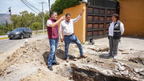 Verifica alcalde Alfonso Sánchez avances de la rehabilitación del sistema de drenaje en la prolongación Morelos de la capital