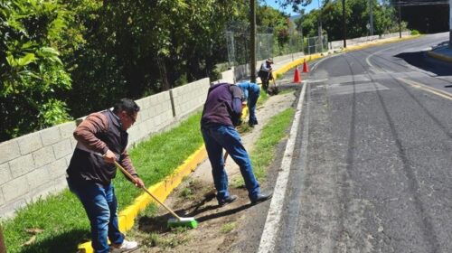 Brigadas de “Más Territorio y Menos Escritorio” trabajan en el rescate urbano de Tepehitec, Ixtulco, Ocotlán y Cuauhtelulpan