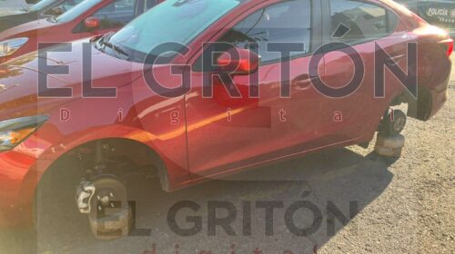 Robo de neumáticos deja dos vehículos sobre tabiques en Tlaxcala y Yauhquemehcan