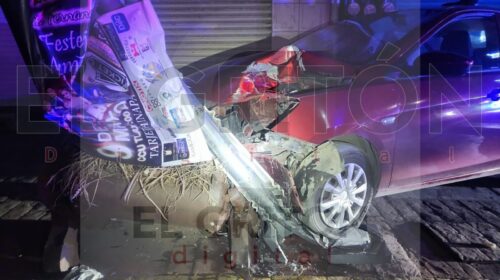 Se pasó de copas y terminó estampado: detienen a conductor ebrio tras chocar en Chiautempan