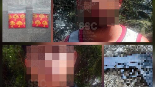 Detiene Secretaría de Seguridad Ciudadana a dos sujetos por posesión de enervantes