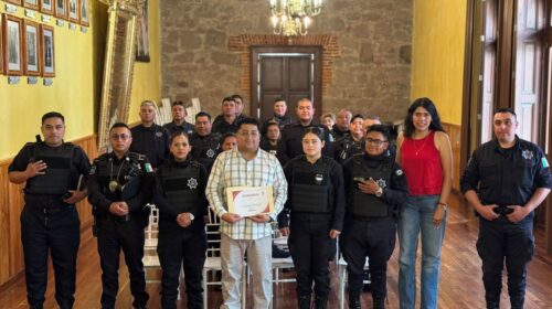Capacitan a elementos de seguridad de Tlaxco en derechos humanos y actuación policial