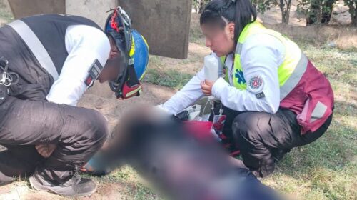 Atención oportuna de policías municipales y protección civil de la capital salvaguarda a joven en parque Tlahuicole