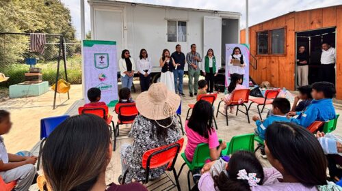 En escuelas del CONAFE Ayuntamiento de SPM realizó segunda entrega de despensas del programa “Música con Causa”