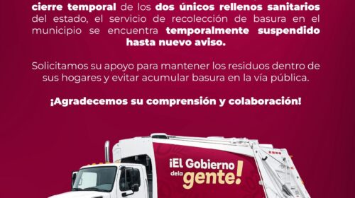 ¡SIN RECOLECCIÓN DE BASURA EN TOTOLAC! Suspenden servicio por cierre de rellenos sanitarios en Tlaxcala
