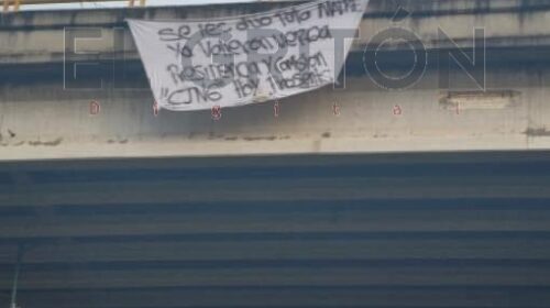 Cuelgan narcomanta con amenazas atribuidas a la Delincuencia Organizada, en Tlaxcala