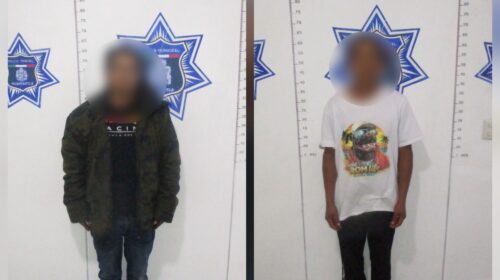 Asegura seguridad pública de Huamantla a dos personas por presunta posesión de sustancias ilícitas