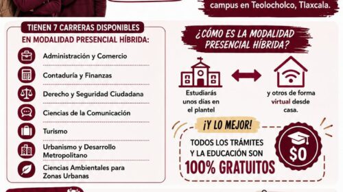 La Universidad Rosario Castellanos lanza convocatoria para siete licenciaturas en Teolocholco