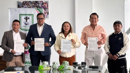 Firma Ana Lucía Arce convenio para brindar en San Pablo del Monte servicios del ISSSTE