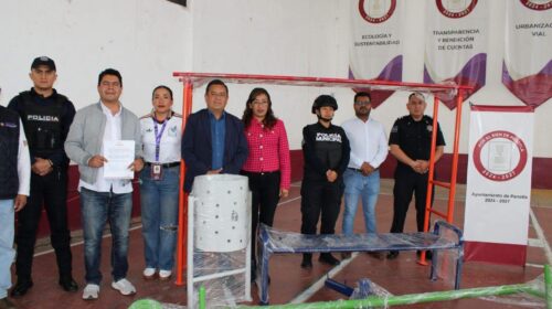Panotla recibe equipamiento para recuperar espacios públicos en Santa Cruz Techachalco