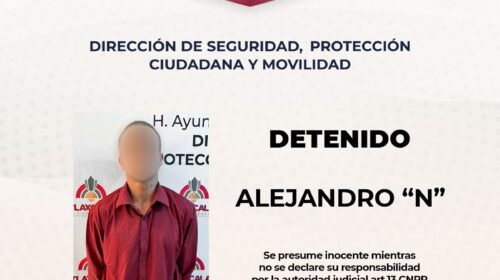 Policía municipal de Tlaxcala detiene a masculino por alteración al orden en riña por presunto robo
